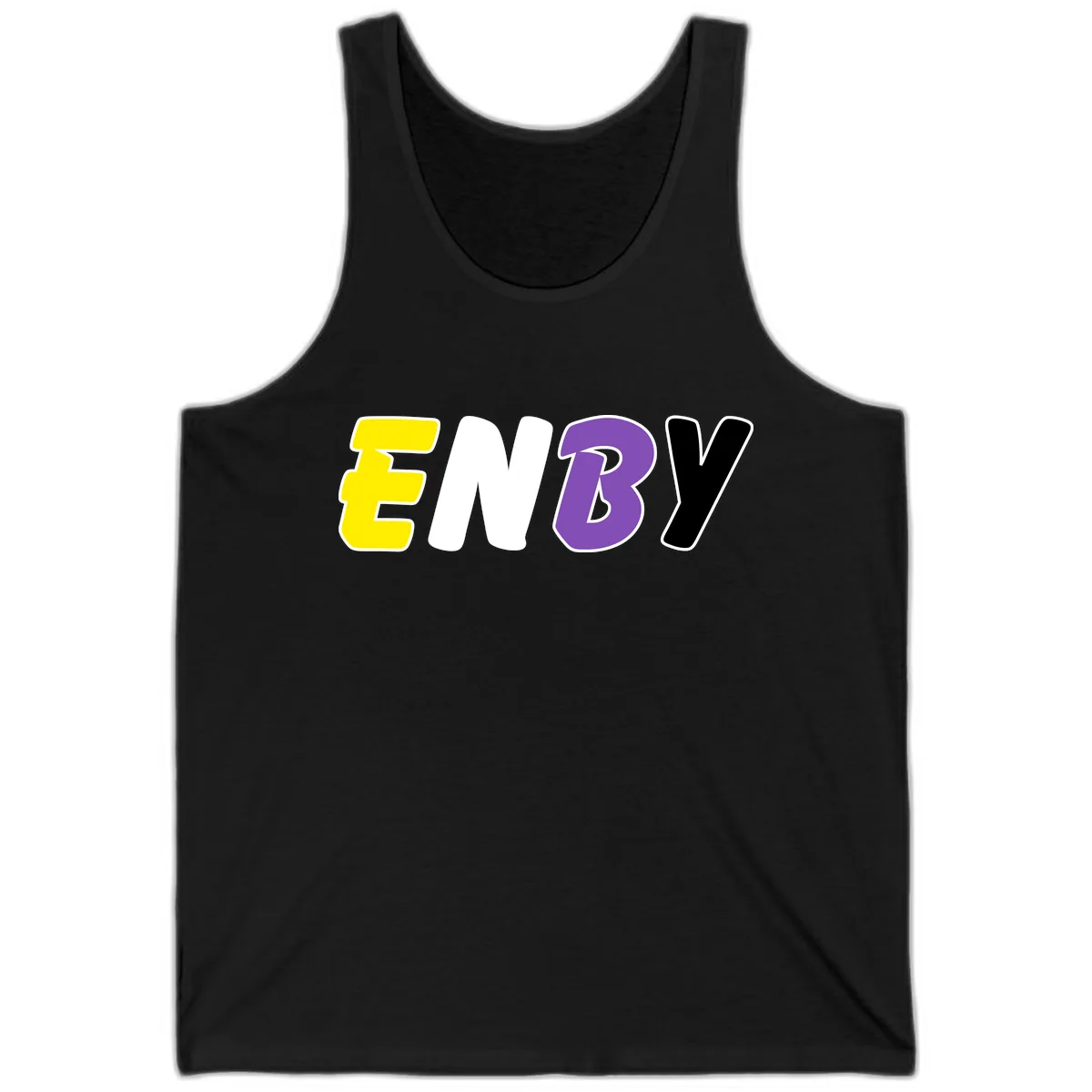 Enjoy Three Seven Pride Design Tank in Black
