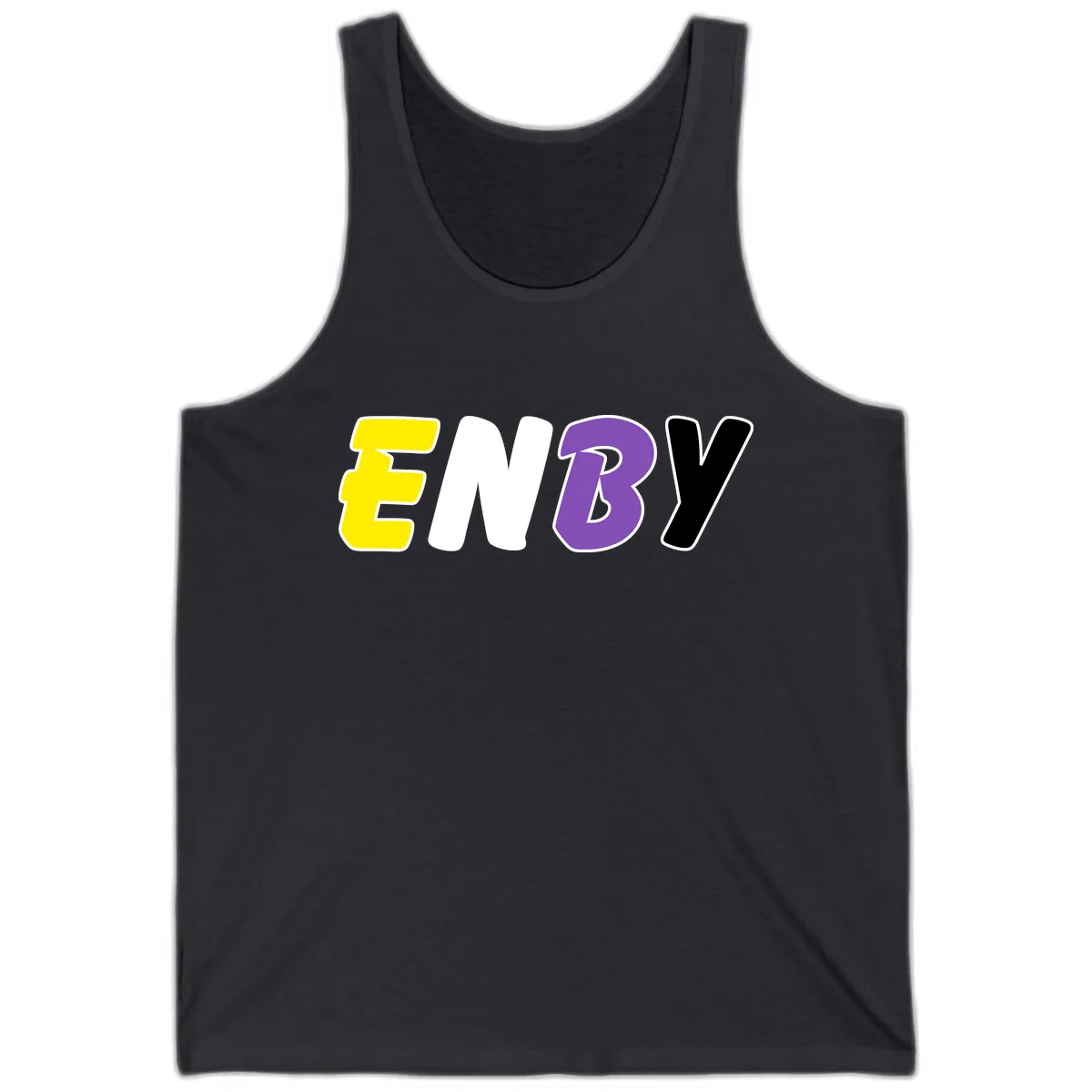 Enjoy Three Seven Pride Design Tank in Dark Grey