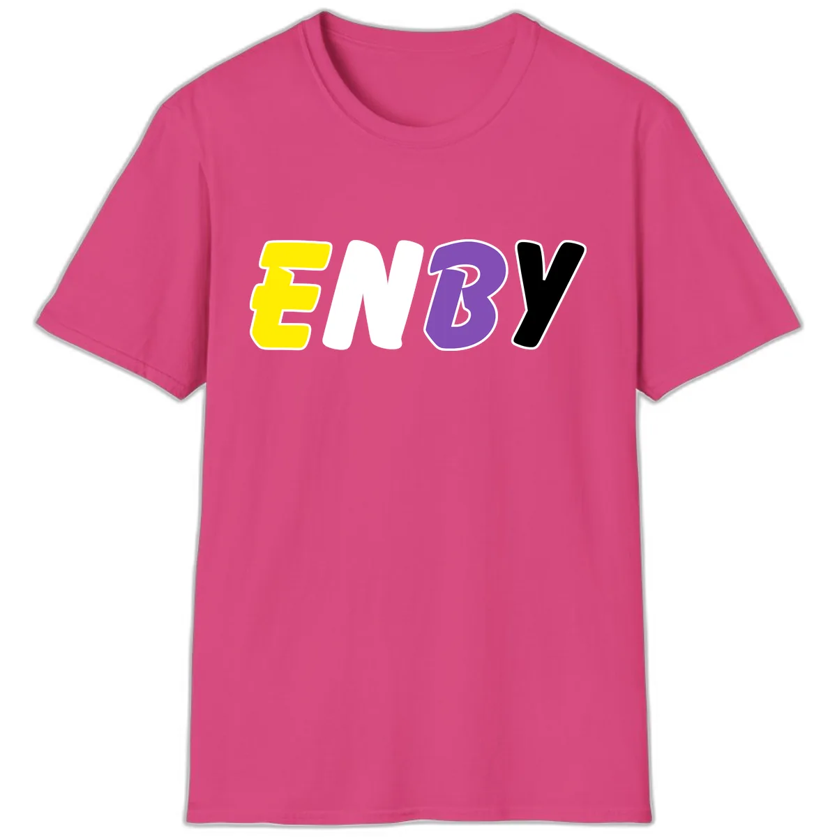 Enjoy Three Seven Pride Design T-Shirt in Heliconia