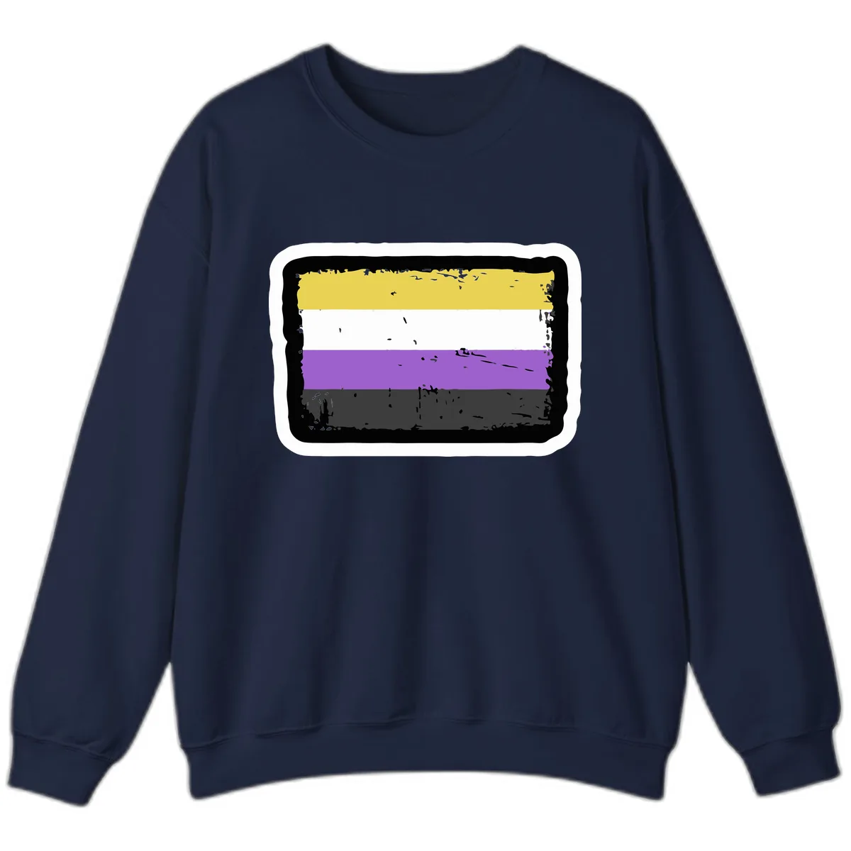 Nonbinary Pride Flag Sweatshirt in Navy