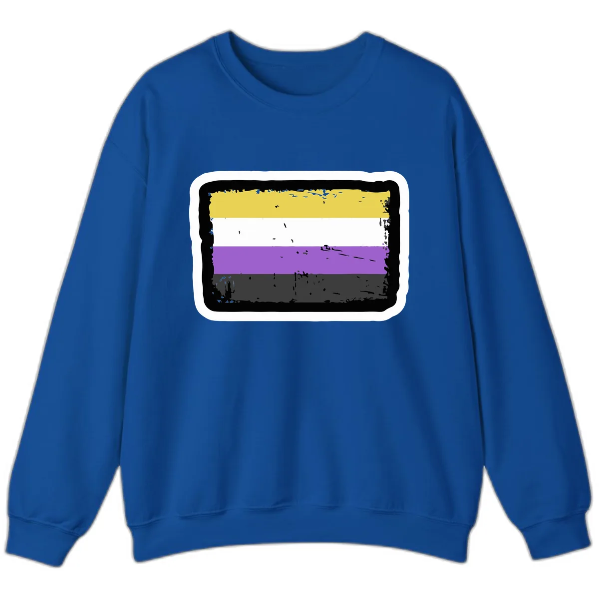 Nonbinary Pride Flag Sweatshirt in Royal