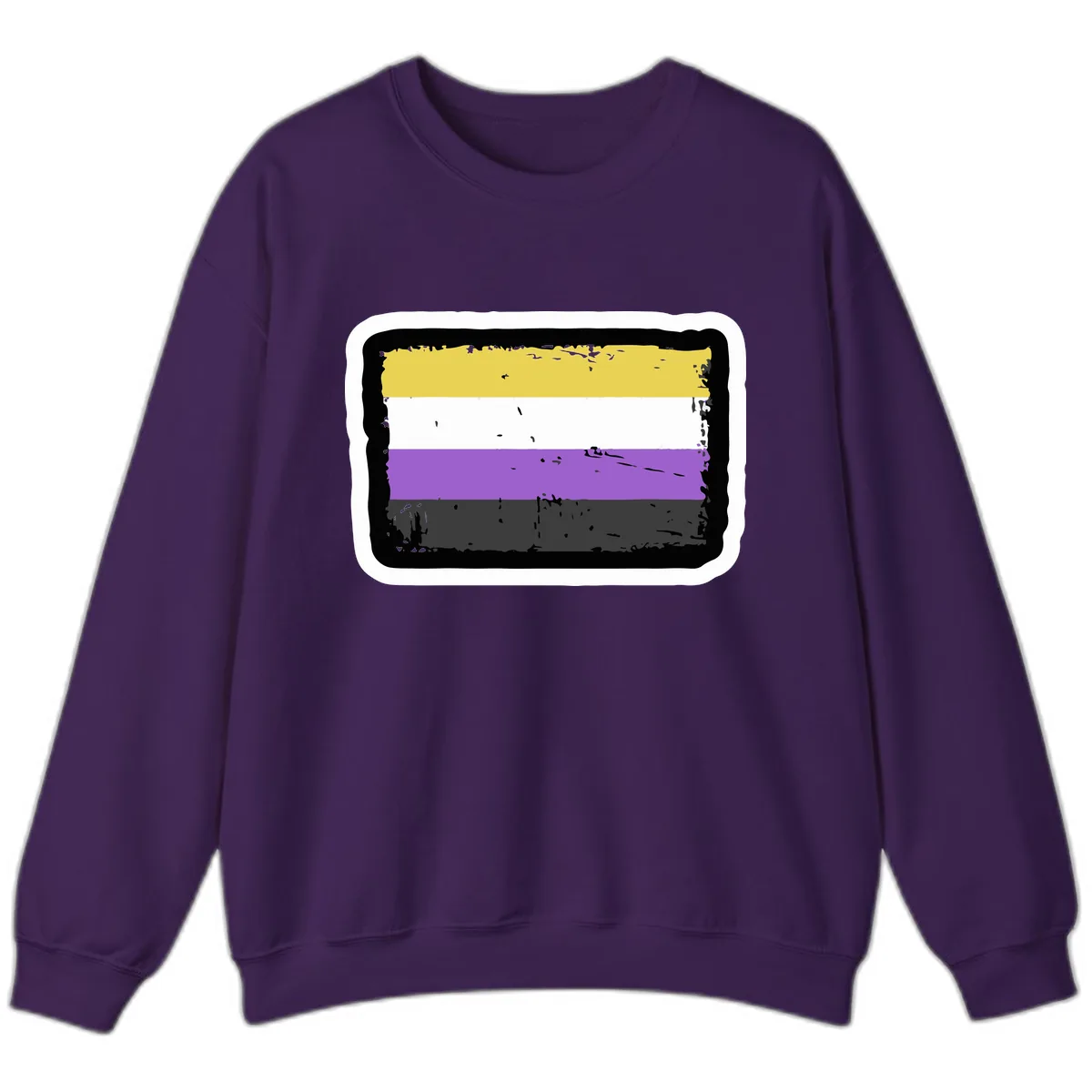 Nonbinary Pride Flag Sweatshirt in Purple