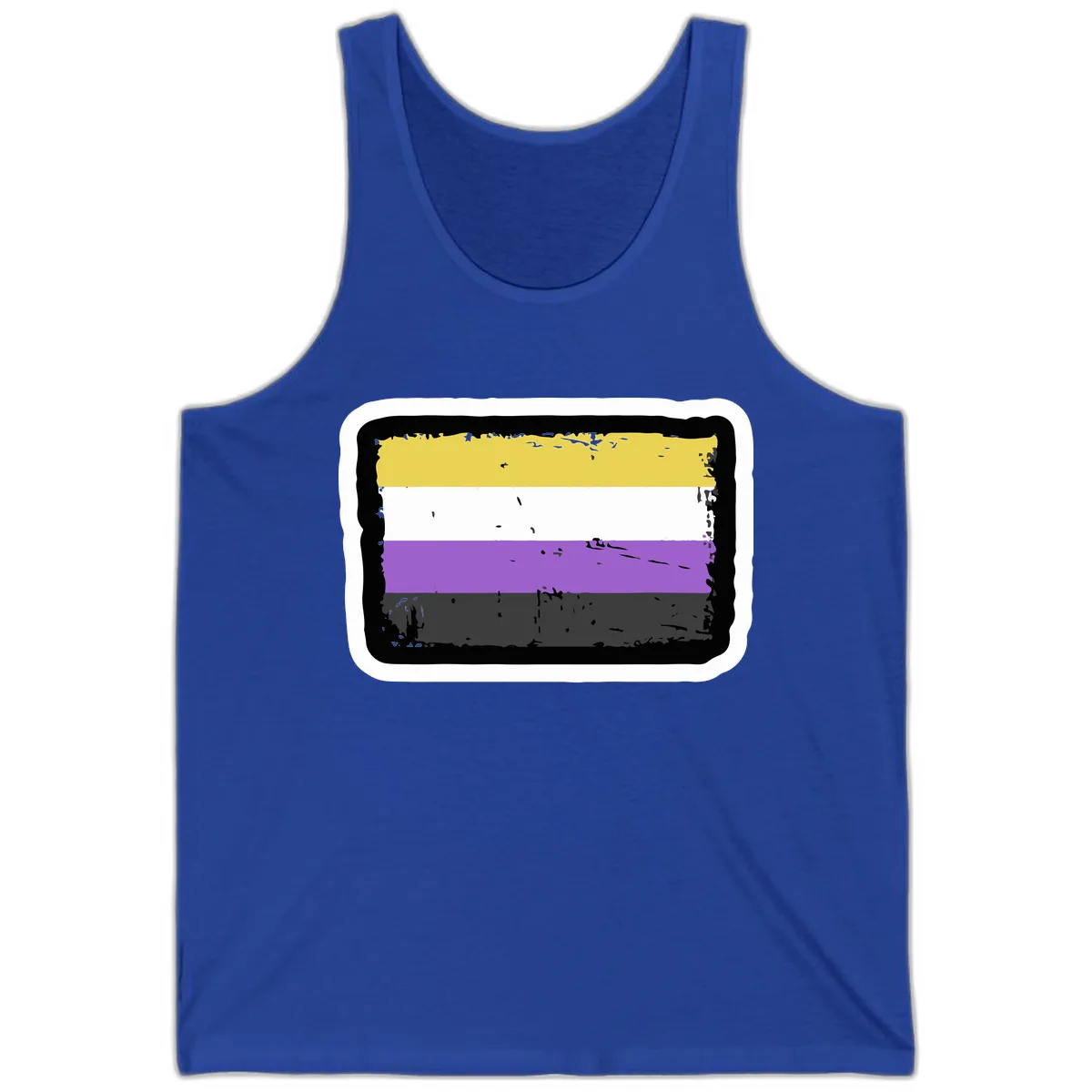 Nonbinary Pride Flag Tank in True Royal