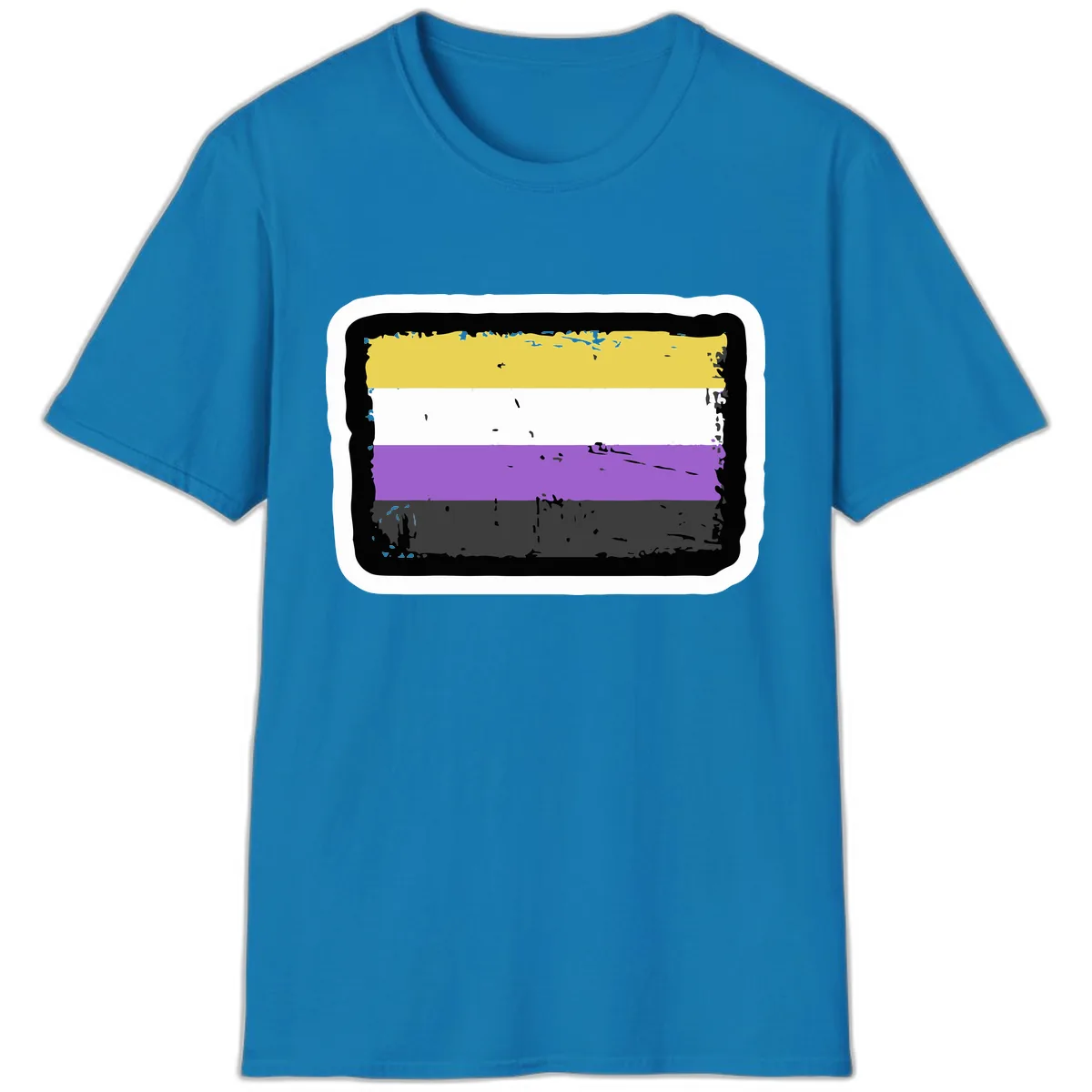 Nonbinary Pride Flag T-Shirt in Sapphire