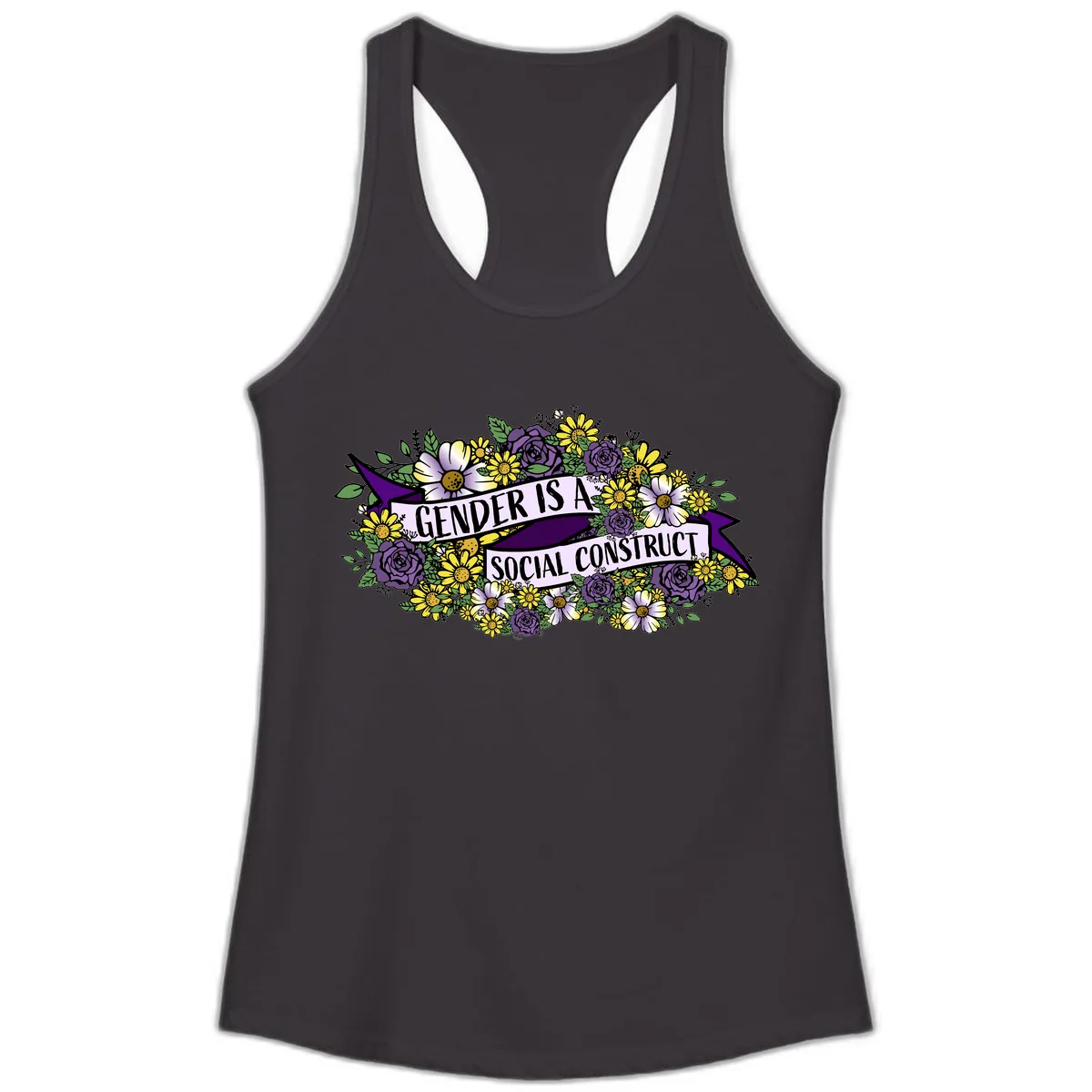 Gender Is A Social Construct Ladies Tank in Black