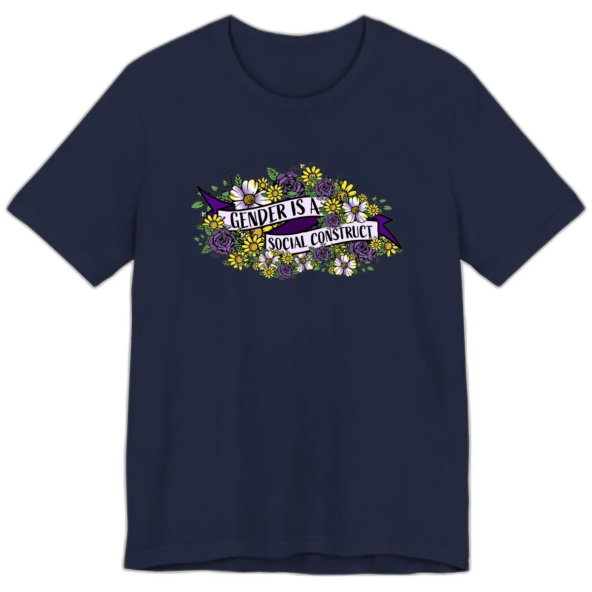 Gender Is A Social Construct Premium T-Shirt in Navy