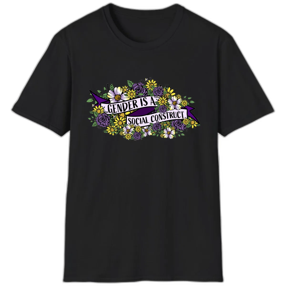 Gender Is A Social Construct T-Shirt in Black