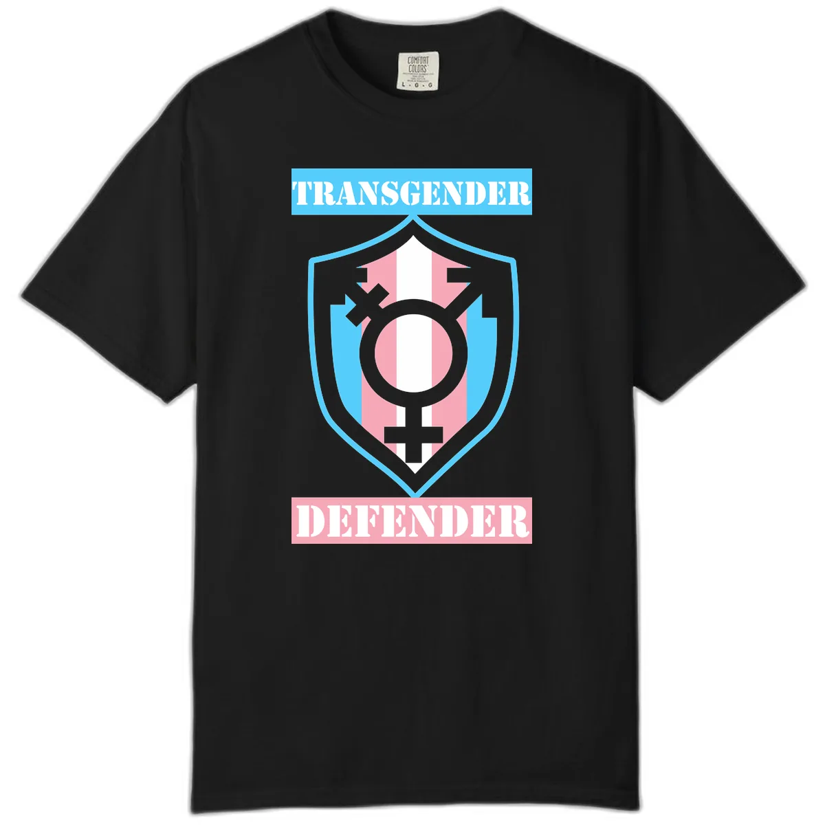 Transgender Defender Shield Comfort Color in Black