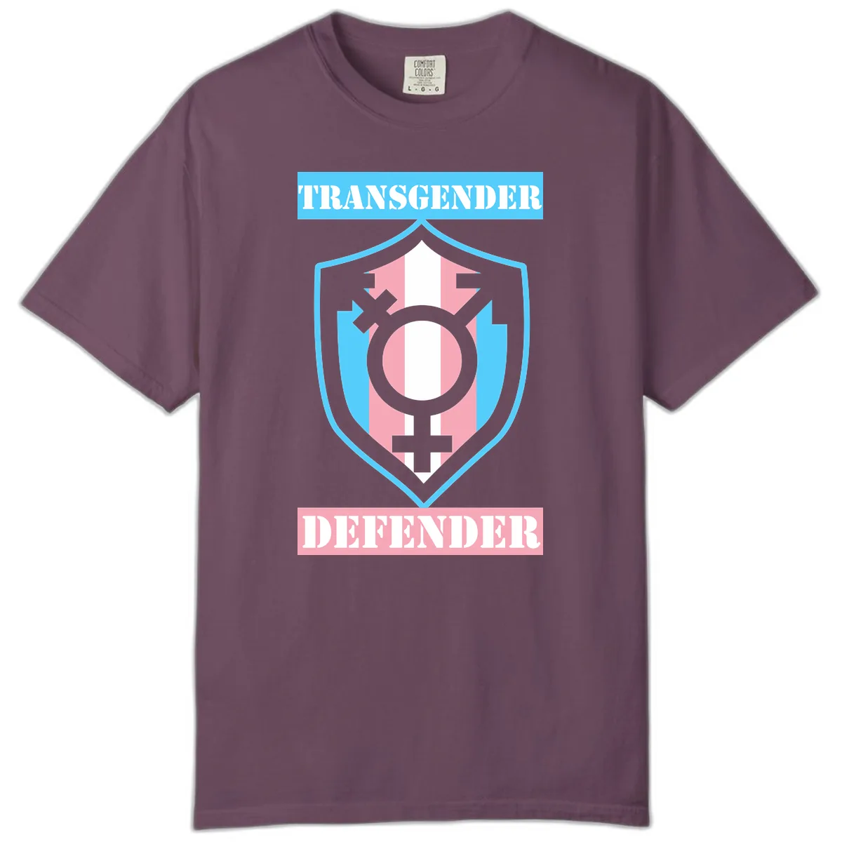 Transgender Defender Shield Comfort Color in Berry