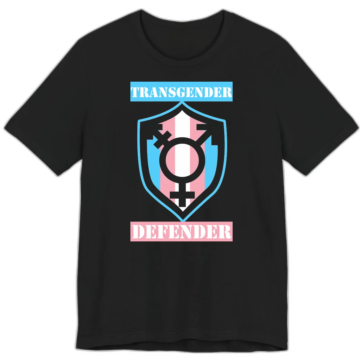 Transgender Defender Shield Premium T-Shirt in Black