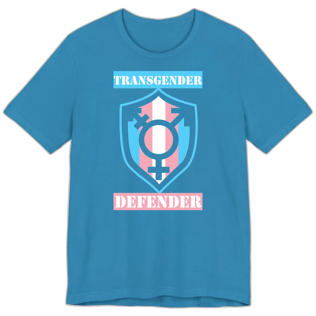 Transgender Defender Shield Premium T-Shirt in Aqua