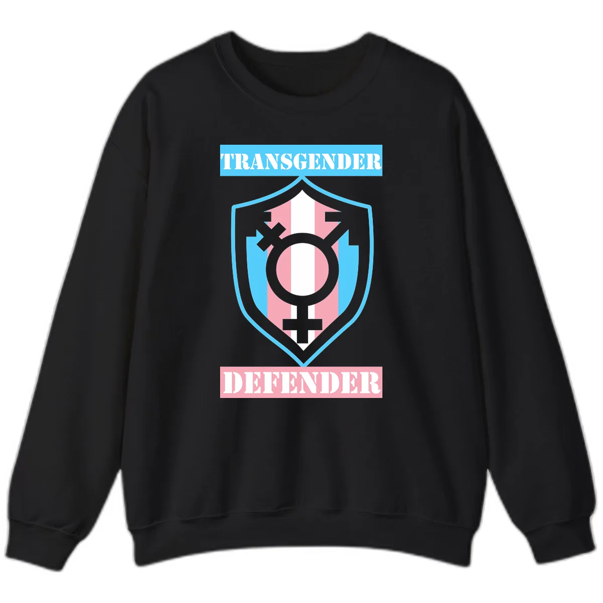 Transgender Defender Shield Sweatshirt in Black
