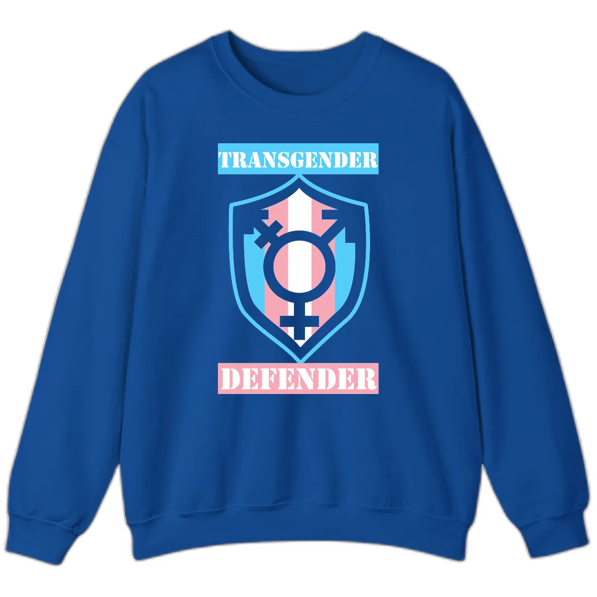 Transgender Defender Shield Sweatshirt in Royal