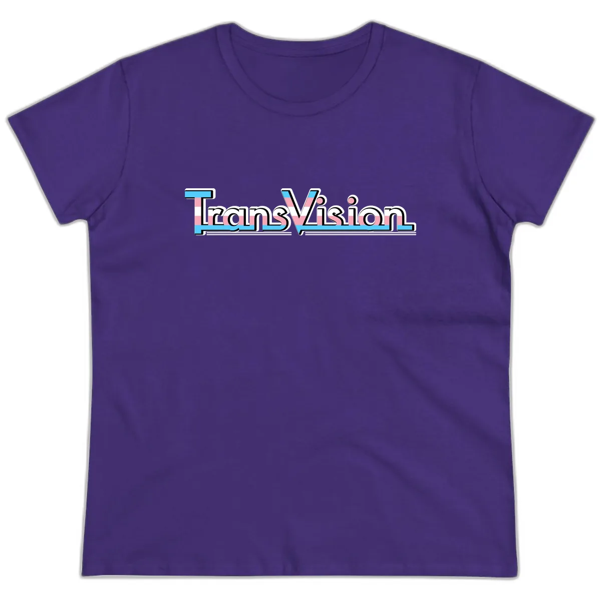 TransVision Pride Design Ladies Tee in Purple