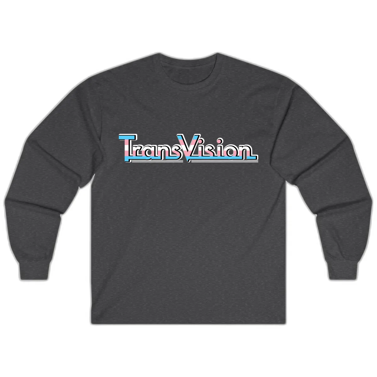 TransVision Pride Design Long Sleeve in Dark Heather