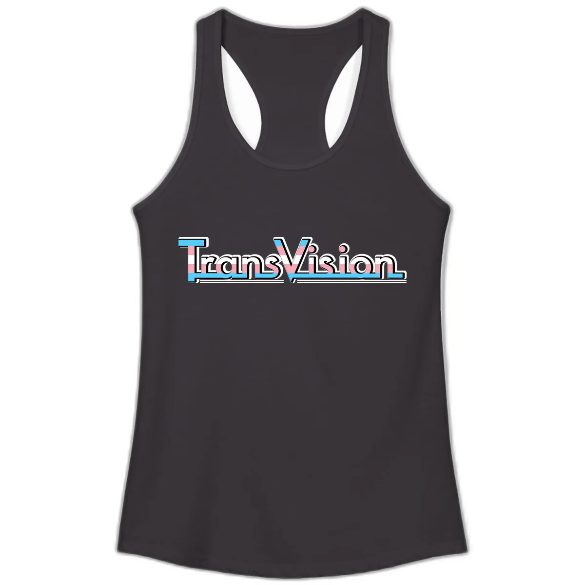 TransVision Pride Design Ladies Tank in Black