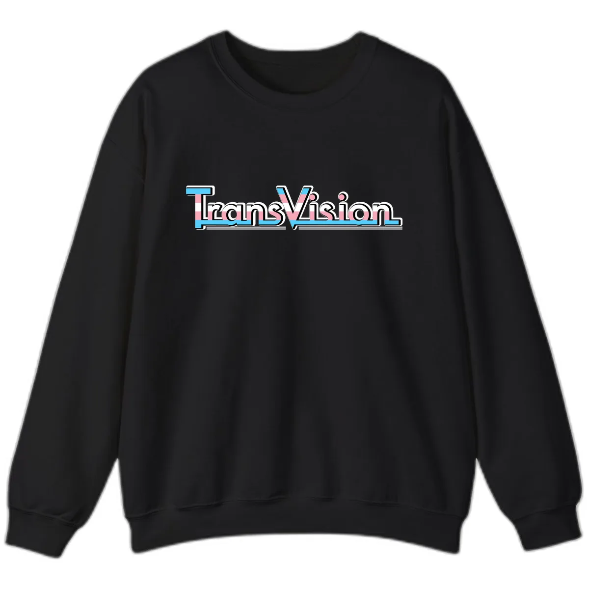 TransVision Pride Design Sweatshirt in Black
