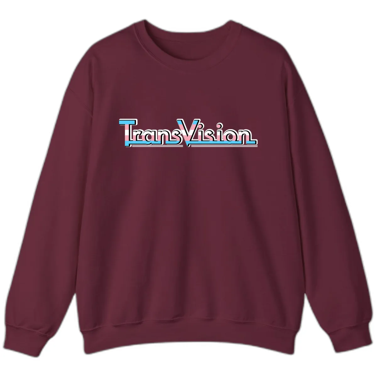 TransVision Pride Design Sweatshirt in Maroon