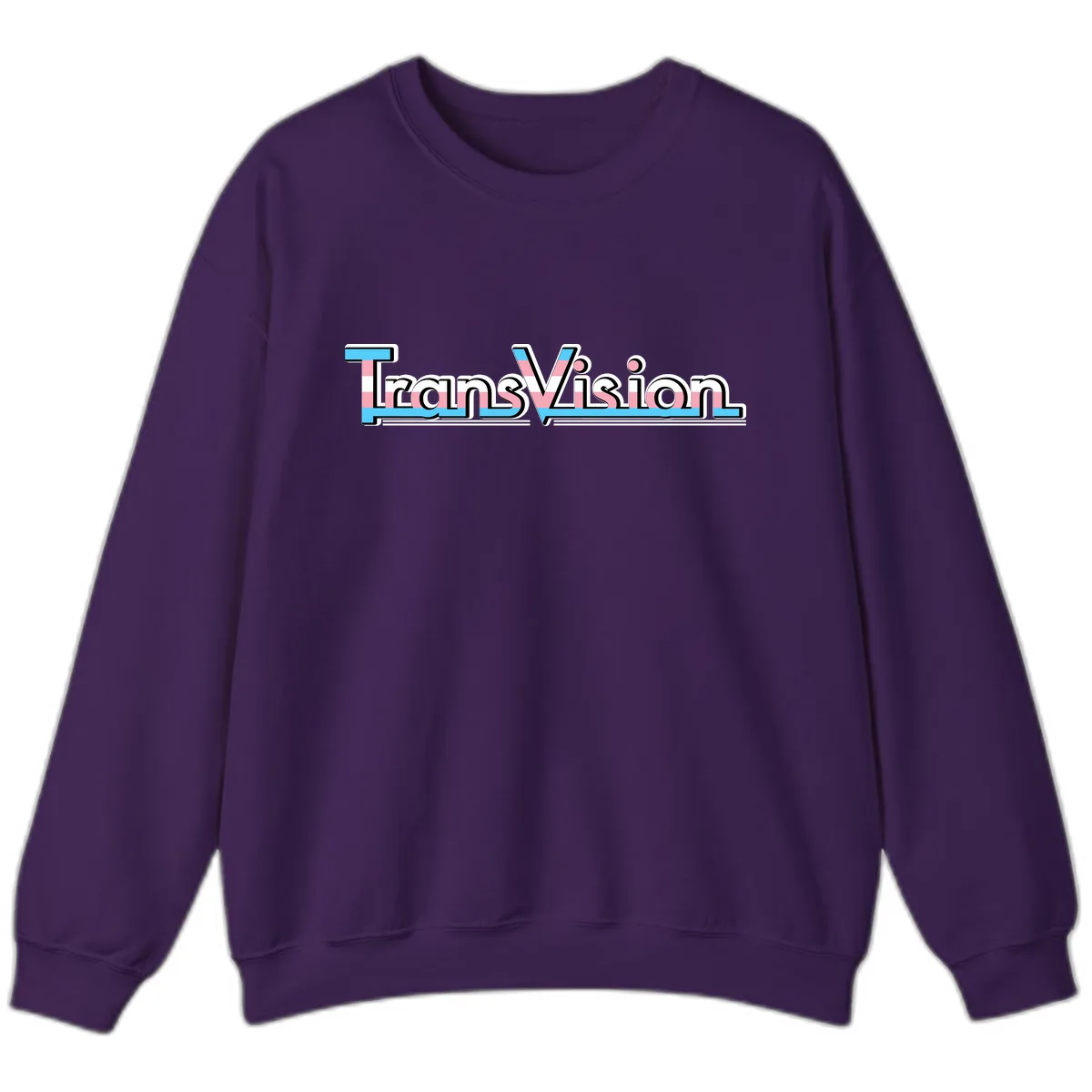 TransVision Pride Design Sweatshirt in Purple