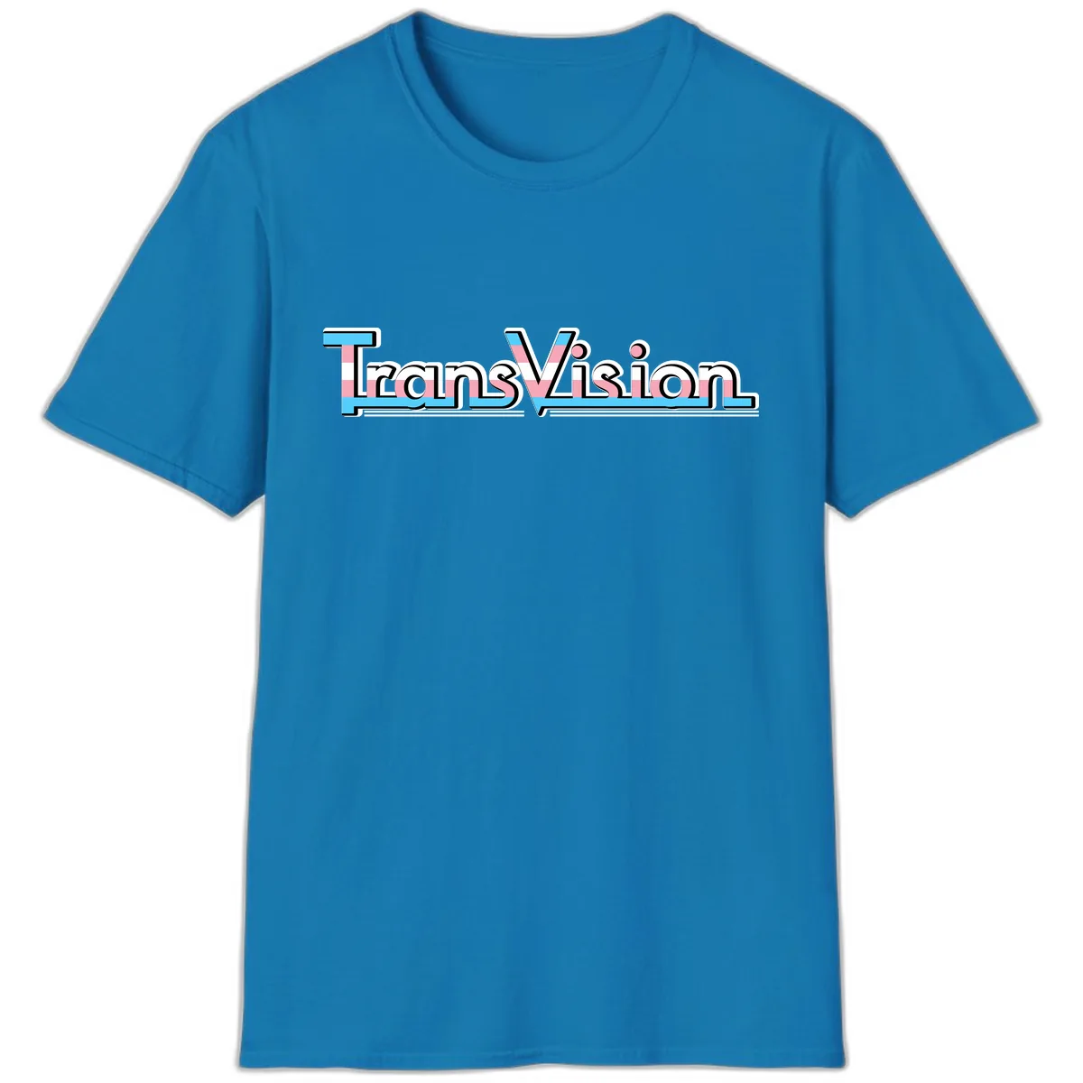TransVision Pride Design T-Shirt in Sapphire