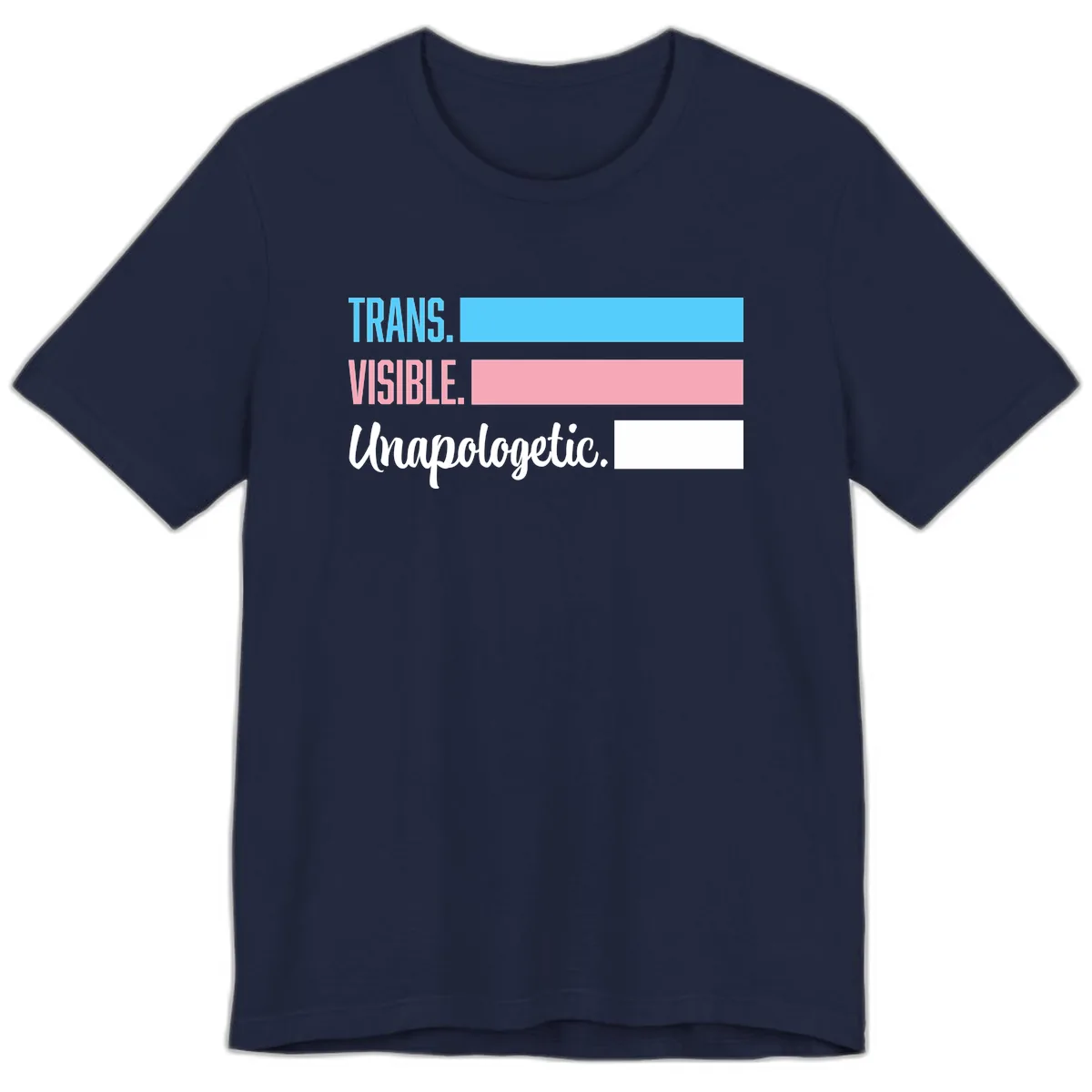 Trans Visible Unapologetic Premium T-Shirt in Navy