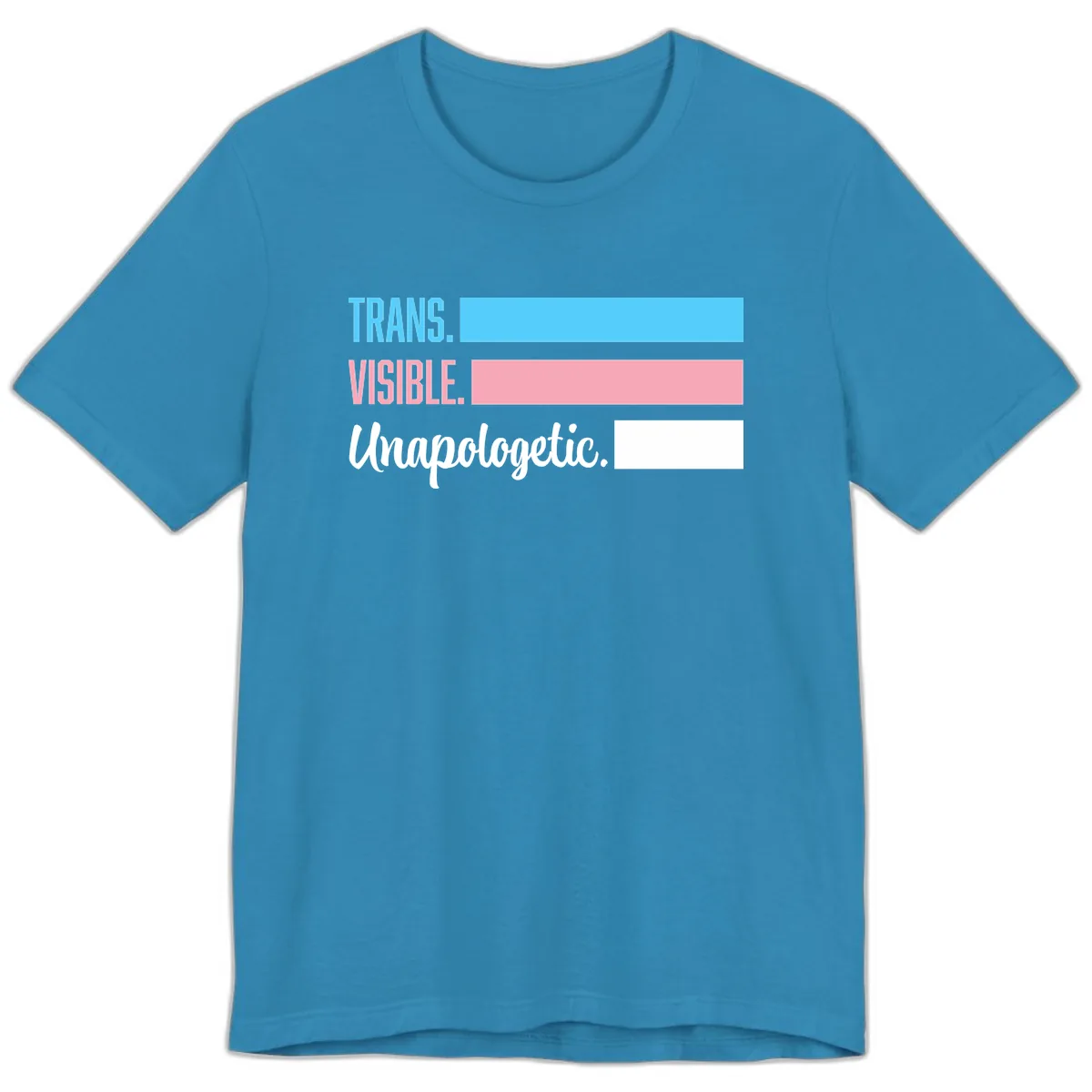 Trans Visible Unapologetic Premium T-Shirt in Aqua