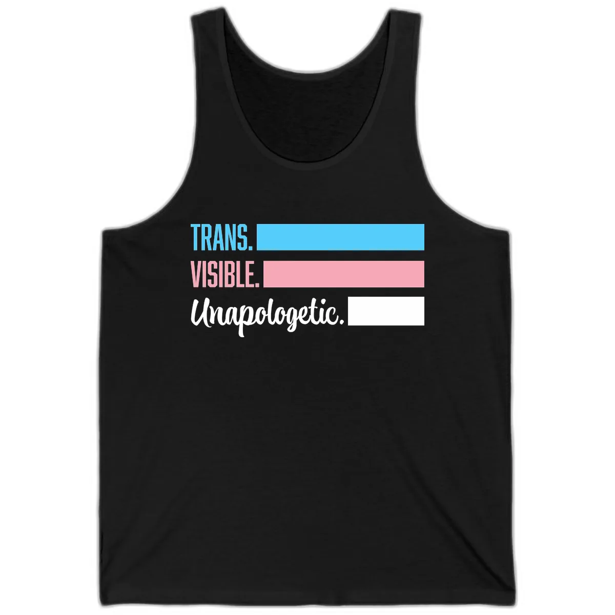 Trans Visible Unapologetic Tank in Black