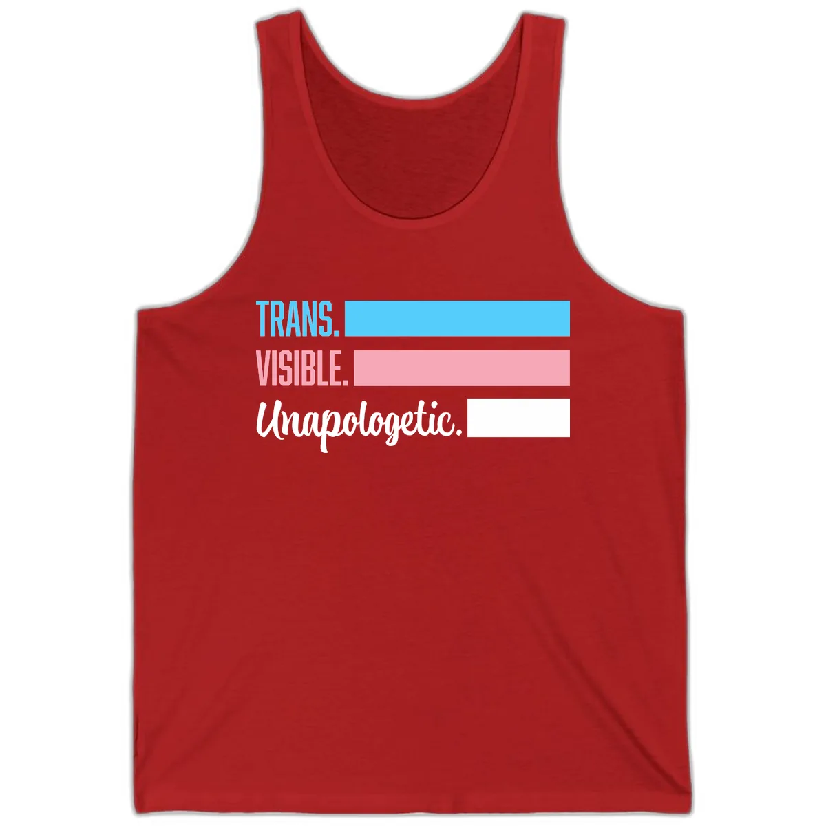 Trans Visible Unapologetic Tank in Red