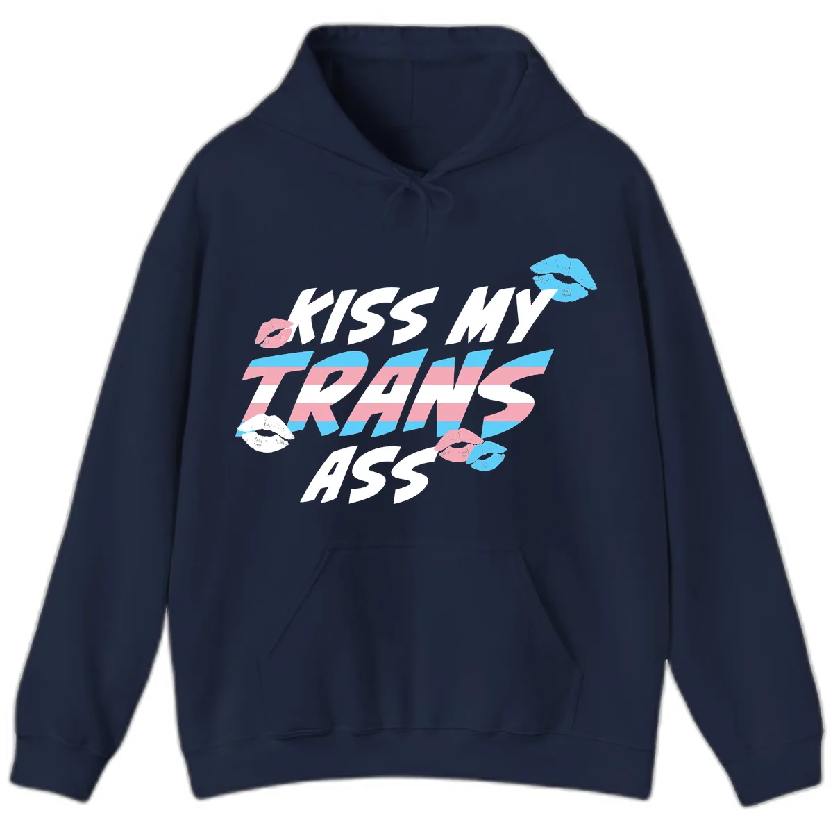 Kiss My Trips Hoodie in Navy