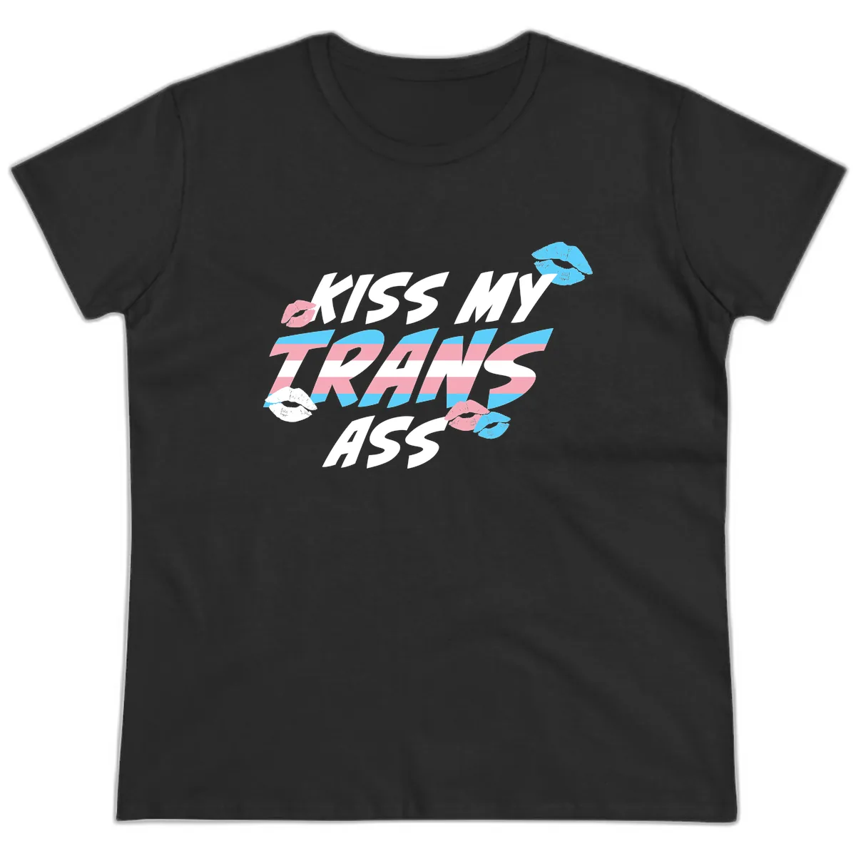 Kiss My Trips Ladies Tee in Black