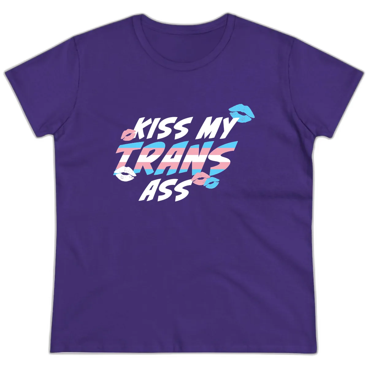 Kiss My Trips Ladies Tee in Purple