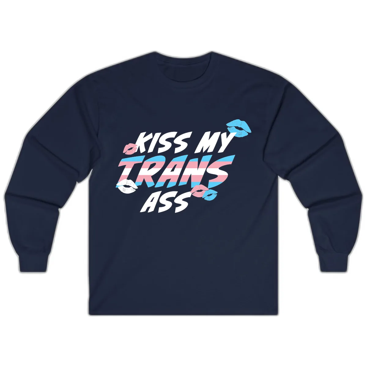 Kiss My Trips Long Sleeve in Navy