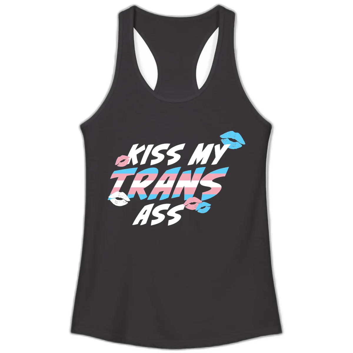 Kiss My Trips Ladies Tank in Black