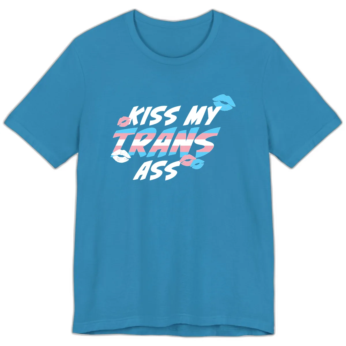 Kiss My Trips Premium T-Shirt in Aqua