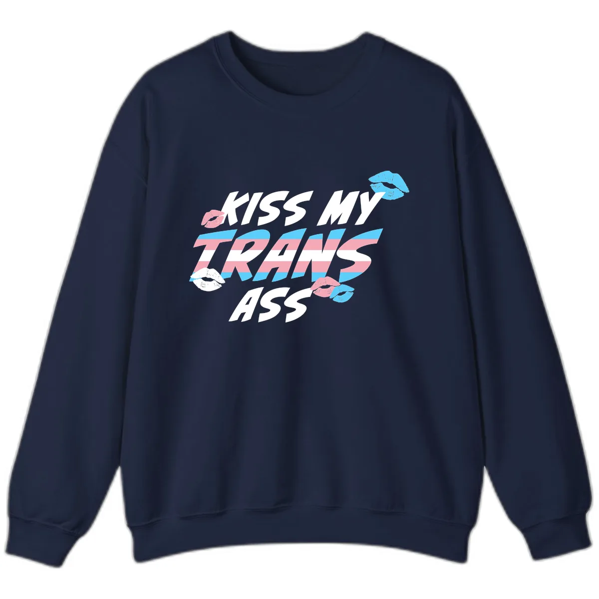 Kiss My Trips Sweatshirt in Navy