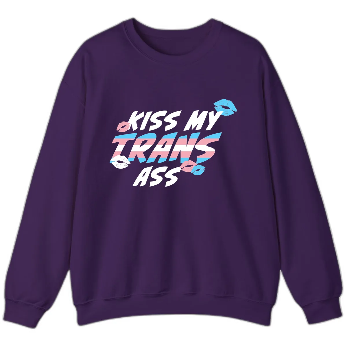 Kiss My Trips Sweatshirt in Purple