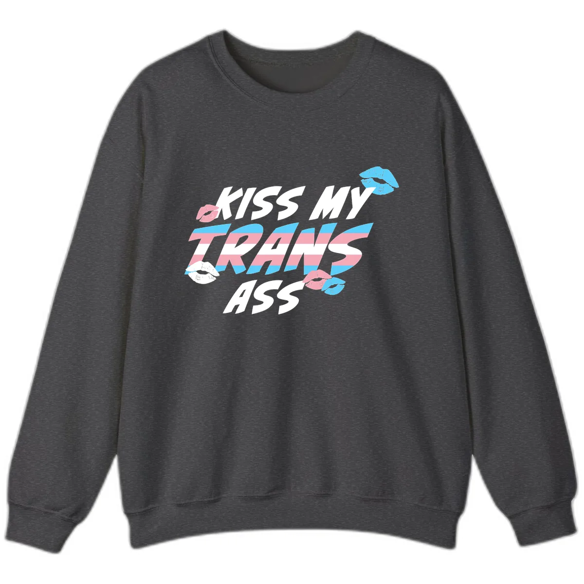 Kiss My Trips Sweatshirt in Dark Heather