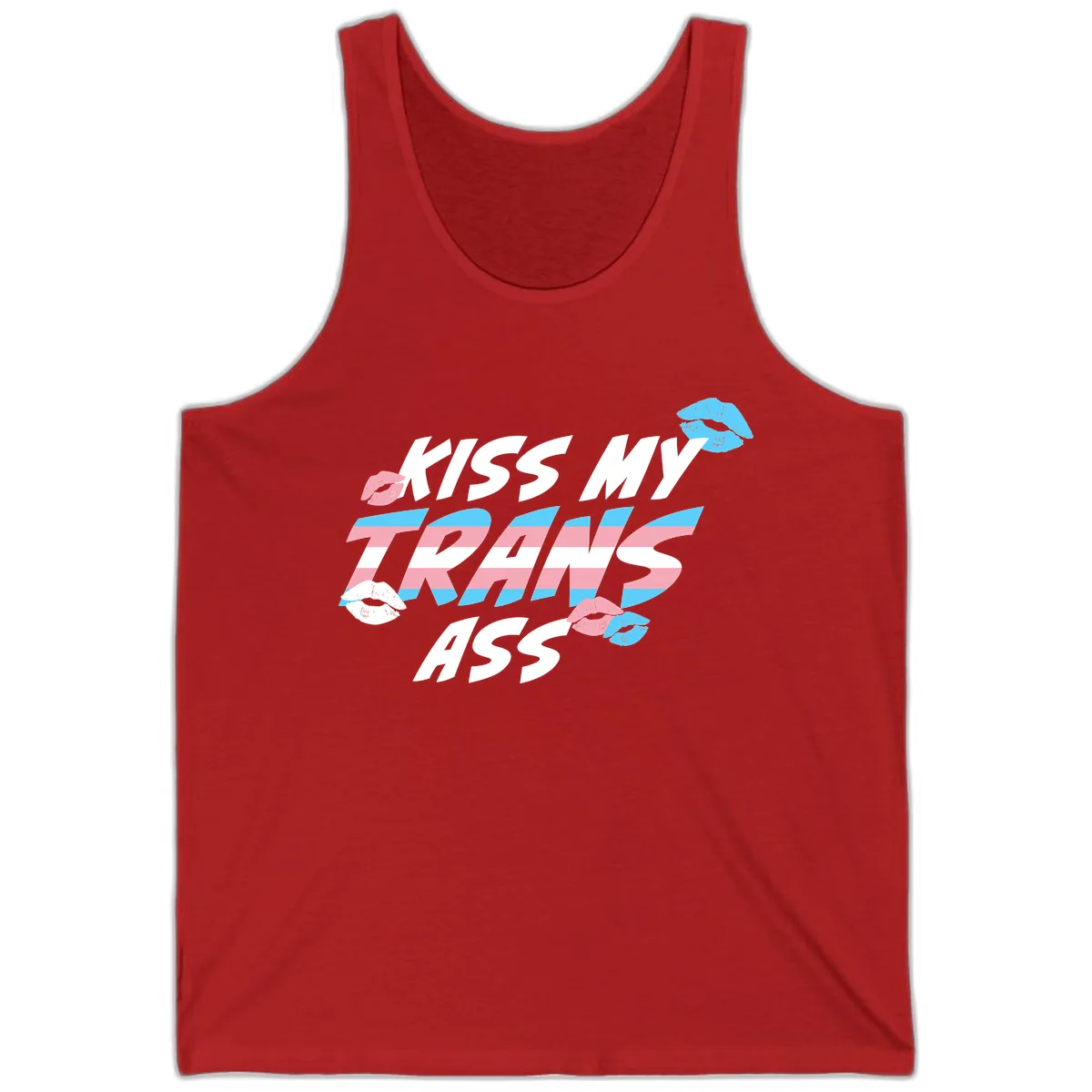 Kiss My Trips Tank in Red
