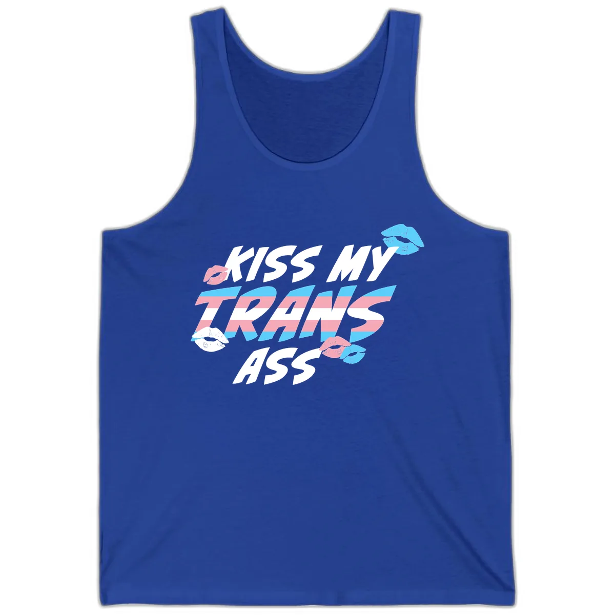 Kiss My Trips Tank in True Royal