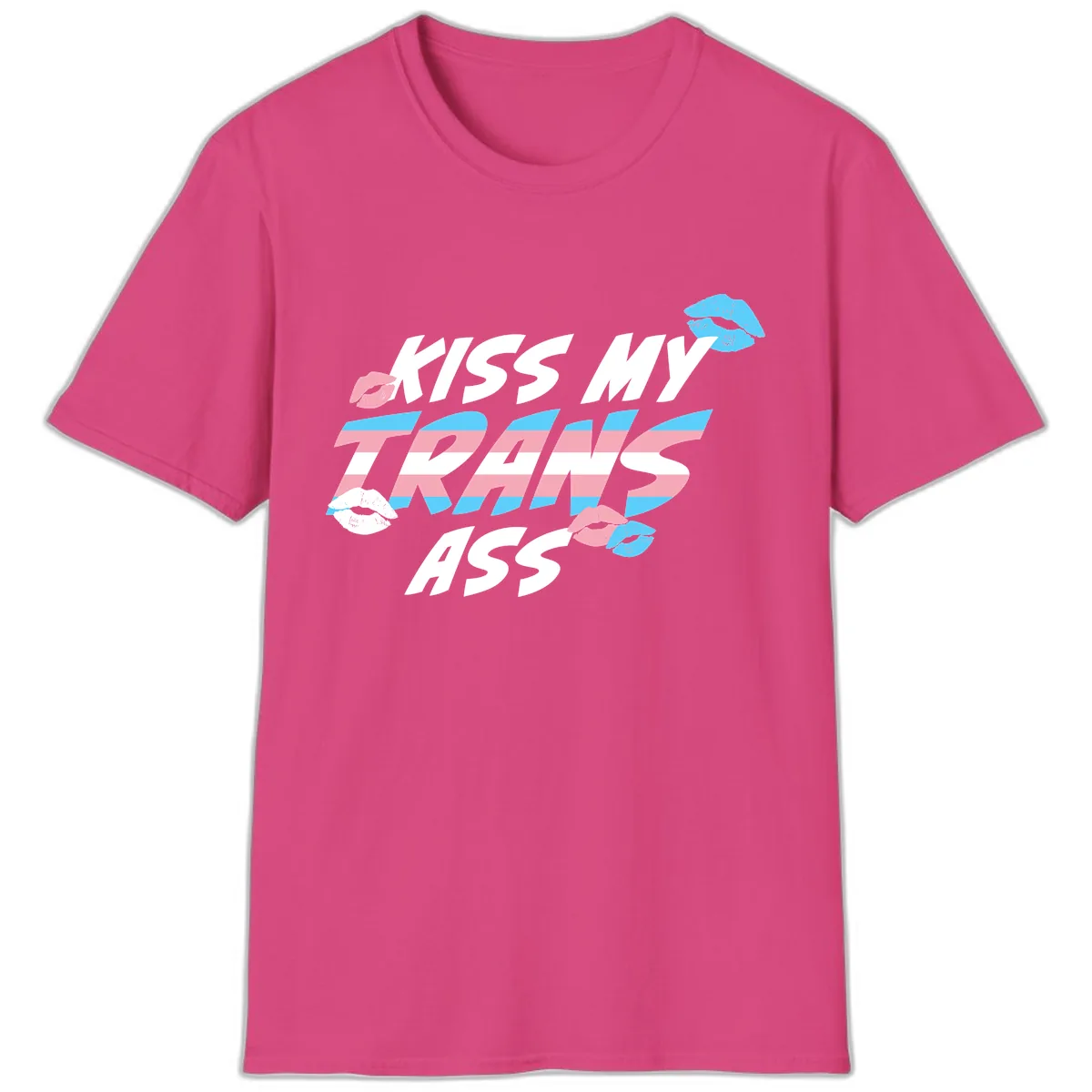 Kiss My Trips T-Shirt in Heliconia
