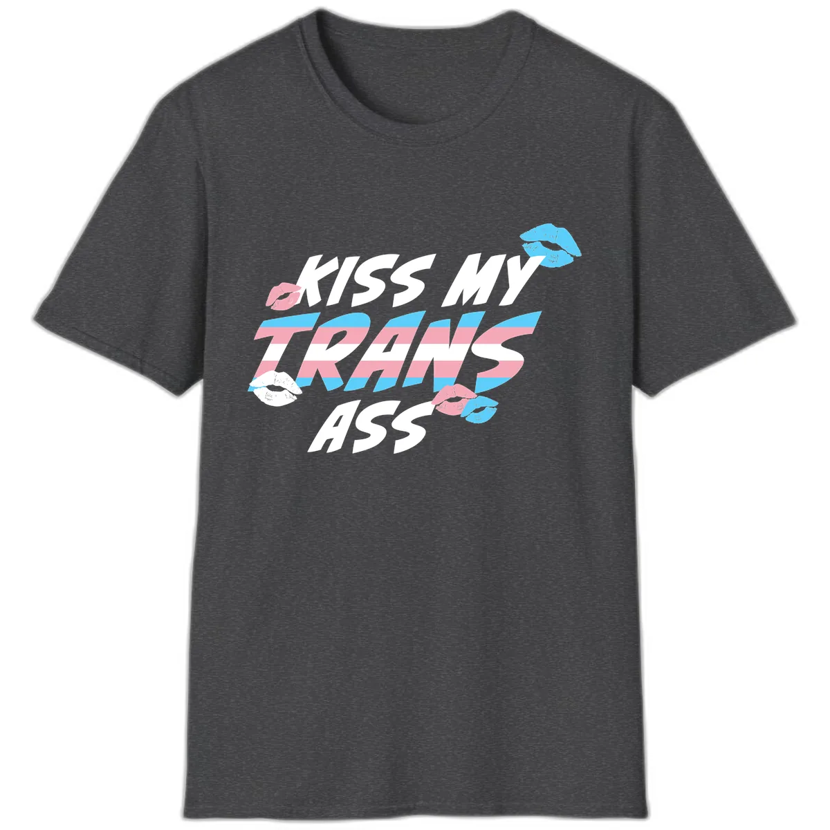 Kiss My Trips T-Shirt in Dark Heather