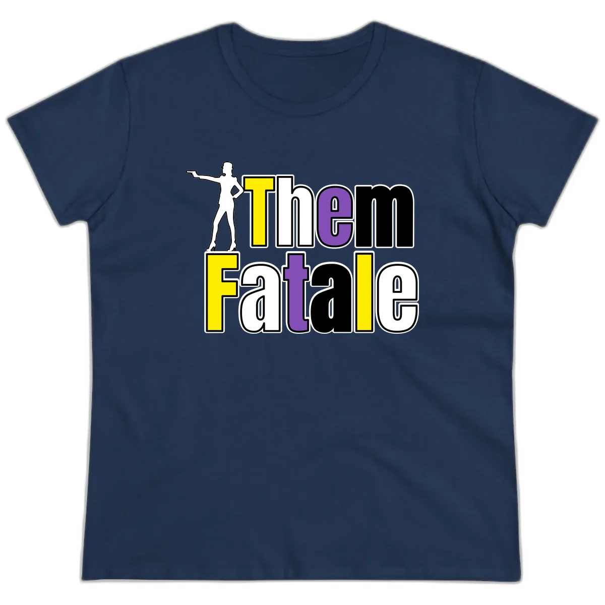 The Gym Fatalig Ladies Tee in Navy