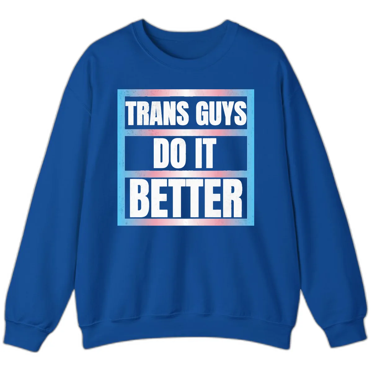 Trans Guys Do It Better Sweatshirt in Royal
