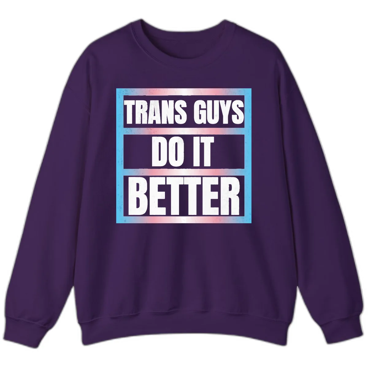 Trans Guys Do It Better Sweatshirt in Purple