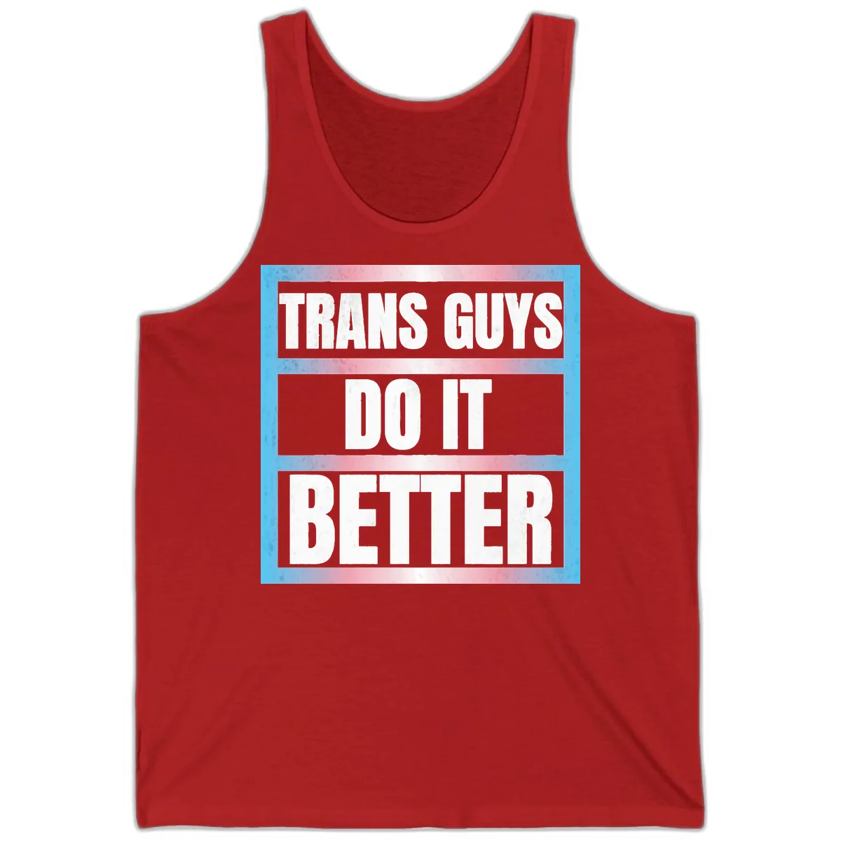Trans Guys Do It Better Tank in Red