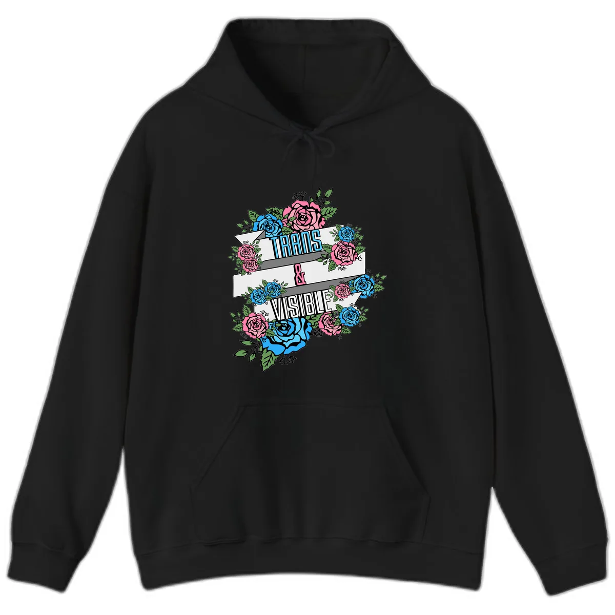 Trains & Visible Hoodie in Black