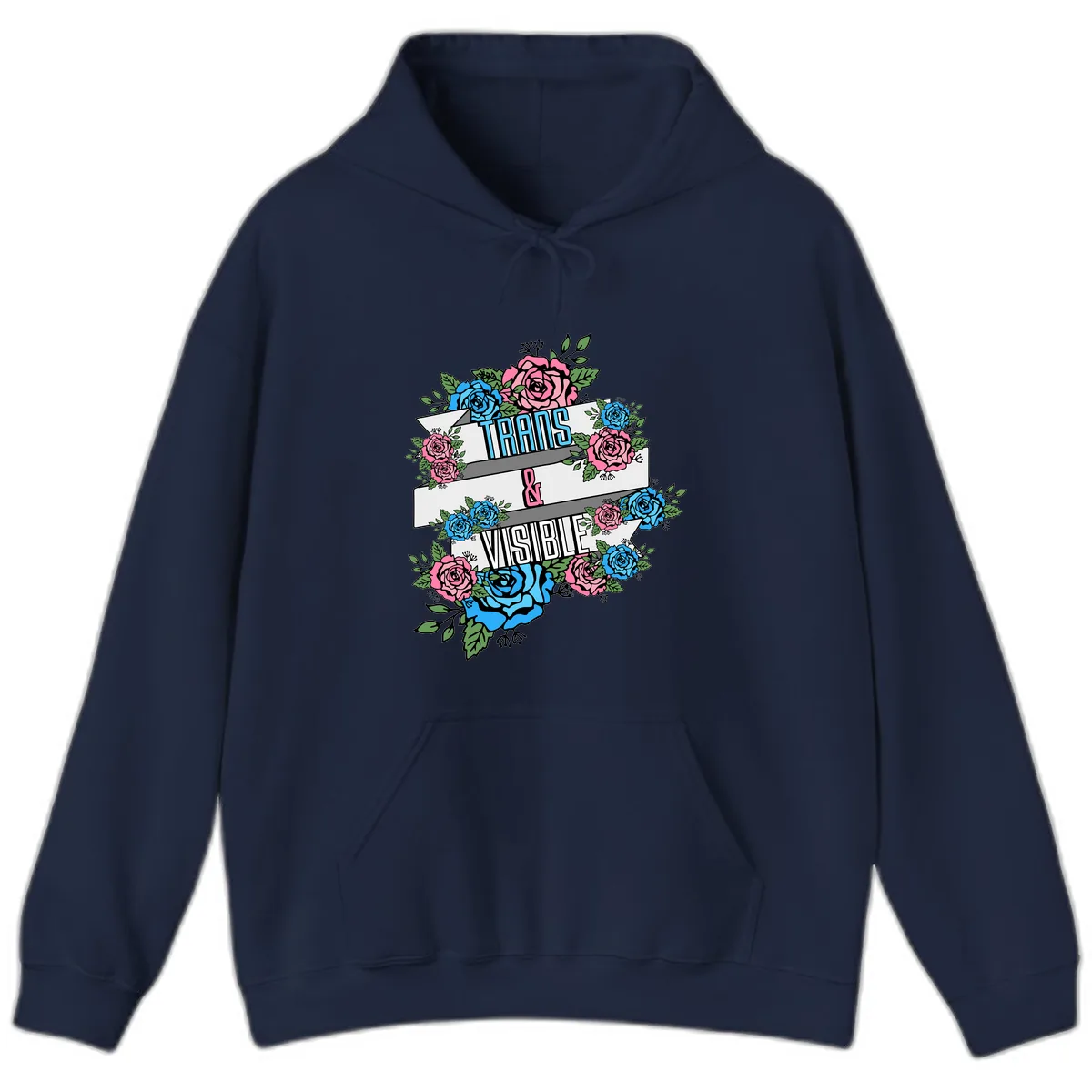 Trains & Visible Hoodie in Navy