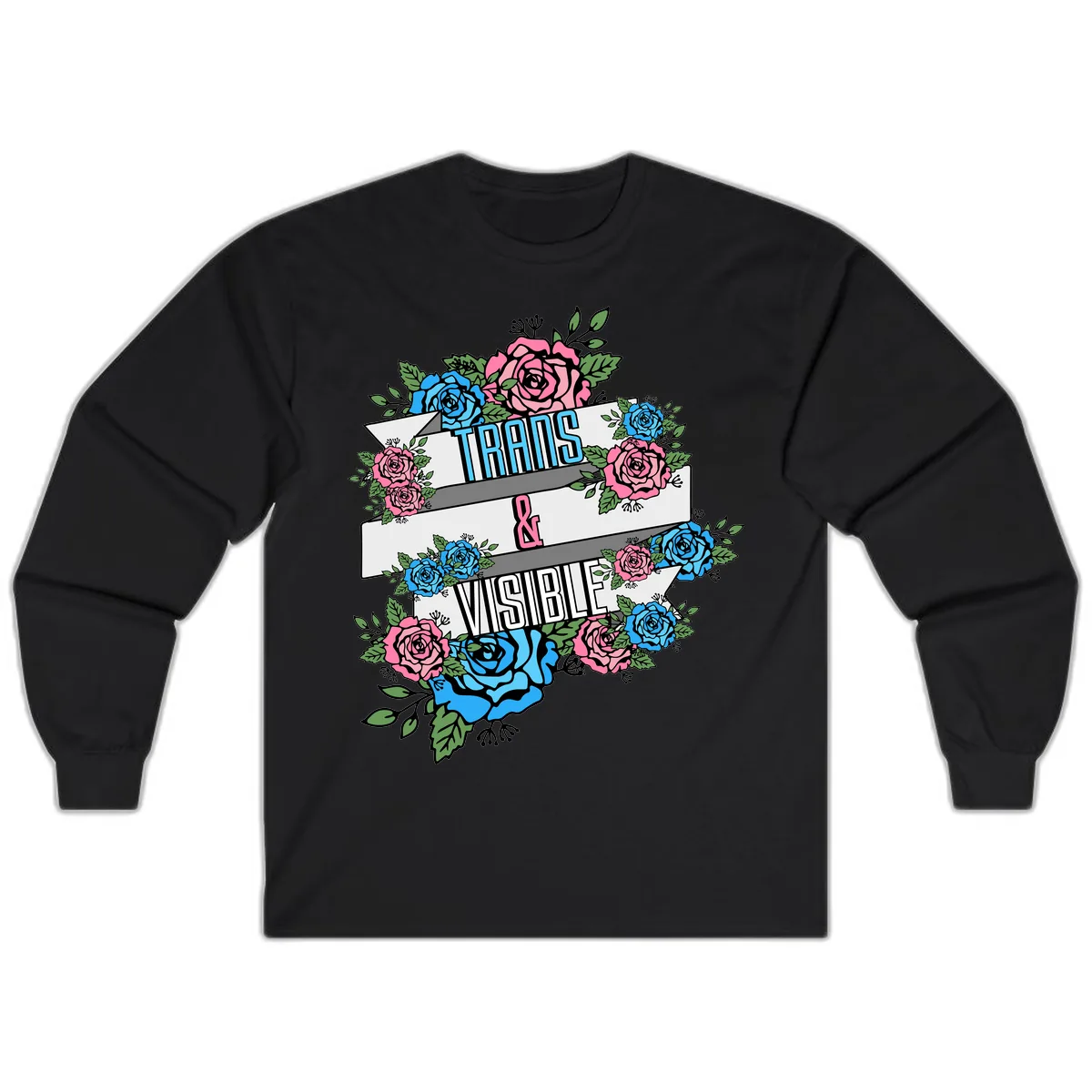 Trains & Visible Long Sleeve in Black