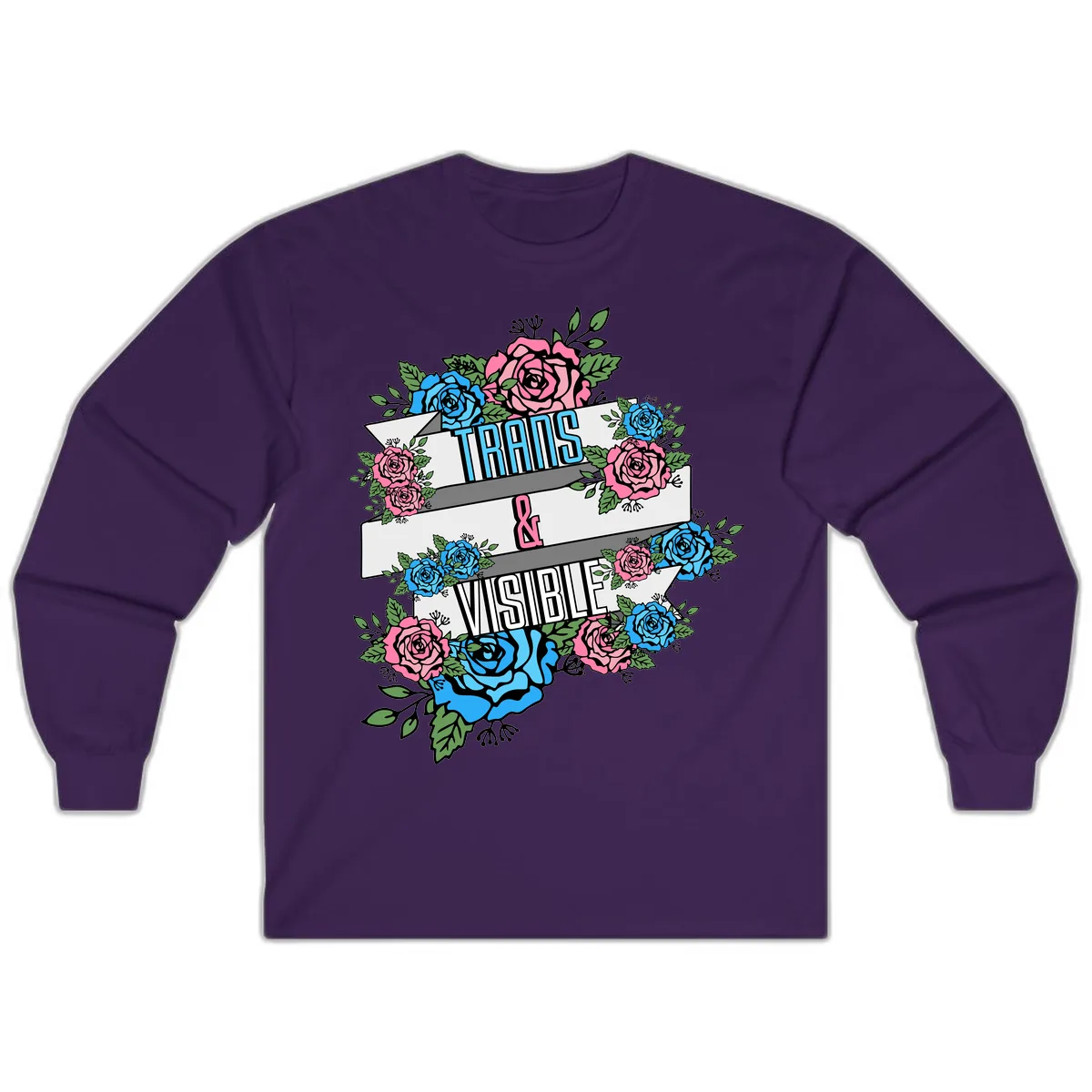 Trains & Visible Long Sleeve in Purple
