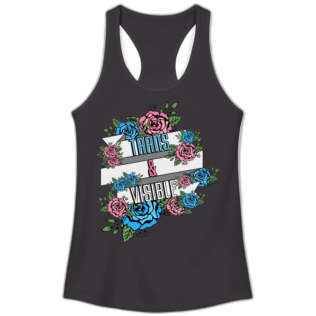 Trains & Visible Ladies Tank in Black